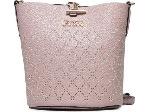 Guess Amara Bucket bøtteveske i syntetisk skinn og tekstil Powder Pink HWXG8493010