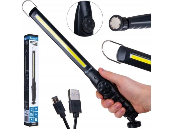 Lahti Pro justerbar arbeidslampe med magnet LED COB 10W, 1800mAh, 450lm, IP44
