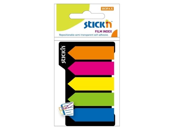 Indexstift 5st 45x12 25 ark Assorterad Neon - (24 st.)