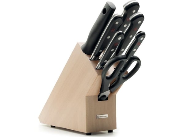 Wusthof CLASSIC knivblokk med 7 kniver WSTHOF