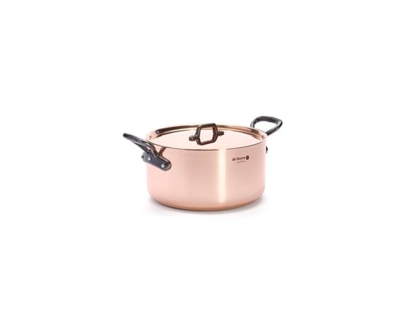 de Buyer 6466.24, 5,4 l, Rund, Kobber, Kopper, Rustfritt stål, Støpejern