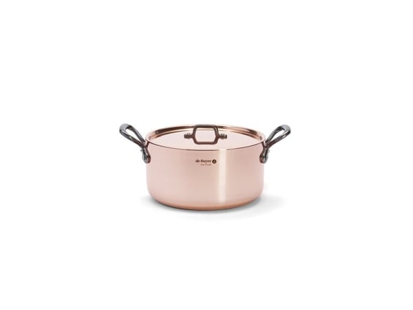de Buyer 6466.24, 5,4 l, Rund, Kobber, Kopper, Rustfritt stål, Støpejern