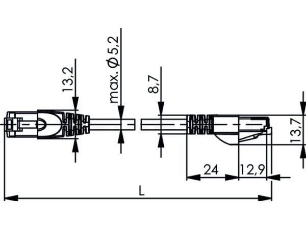 Telegärtner L00001A0289, 2 m, Cat6a, S/FTP (S-STP), RJ-45, RJ-45, Blå