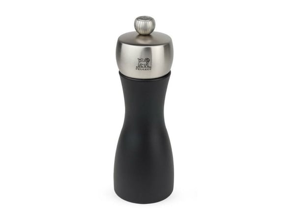 Peugeot FIDJI, Salt- och pepparkvarn, Svart, Rostfritt stål, Rostfritt stål, Trä, 150 mm, Frankrike