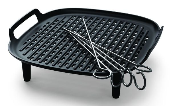 Philips Tillbehör till Airfryer 6,2 l, Grillbotten och grillspett, Philips, NA130, NA230, NA231, NA330, NA331, HD9270, HD9280, Aluminium, 194 mm, 1...