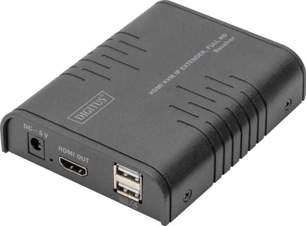 Digitus HDMI KVM IP Extender Receiver, Full HD. tyyppi: Vastaanotin, siirtotekniikka: Langallinen, suurin mahdollinen siirtoetäisyys: 120 m. vastaa...