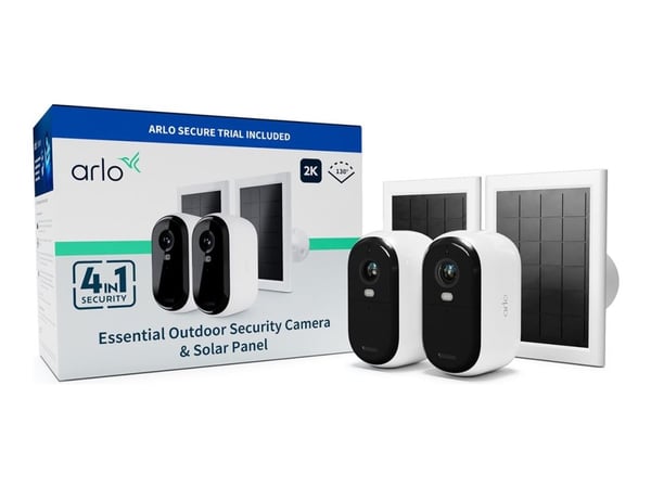 Arlo Essential - 2. generasjon - nettverksovervåkingskamera - innendørs, utendørs - værbestandig - farge (Dag og natt) - 4 MP - 2560 x 1440 - lyd -...