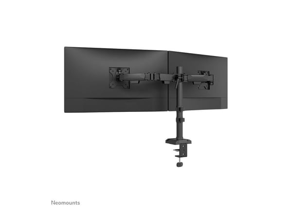 Neomounts DS60-600BL2 - Monteringssats (bildskärmsarm) - fullständig rörelse - för 2 monitorer - stål - svart - skärmstorlek: 10"-32" - disk-monter...