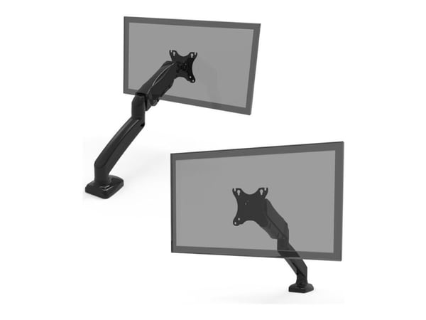 PORT Connect - Monteringssett - justerbar arm - for Skjerm - plastikk, aluminium, stål - skjermstørrelse: inntil 32" - skrivebordsmonterbar