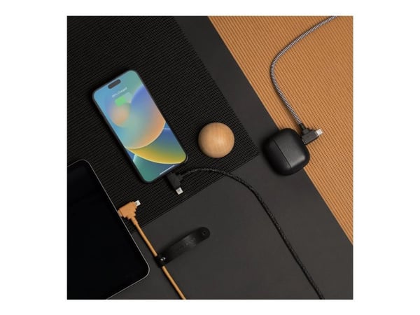 Native Union Belt Cable Duo, 1,5 m, USB C, USB C/Lightning, Musta, Valkoinen