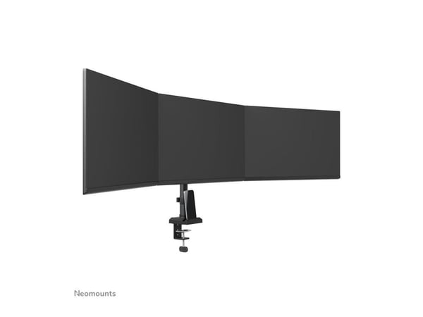 Neomounts DS60-600BL3 - Monteringssett (skjermarm, maljeklemme) - full bevegelse - for 3 skjermer - stål - svart - skjermstørrelse: 10"-27" - skriv...