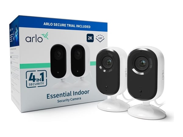 Arlo Essential Indoor 2K - Nettverksovervåkingskamera - innendørs - farge (Dag og natt) - 4 MP - 2560 x 1440 - lyd - trådløs - Wi-Fi - med Arlo Sec...