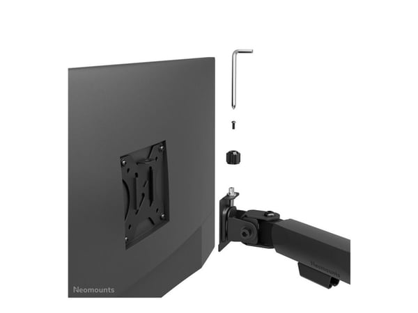 Neomounts DS60-600BL2 - Monteringssats (bildskärmsarm) - fullständig rörelse - för 2 monitorer - stål - svart - skärmstorlek: 10"-32" - disk-monter...