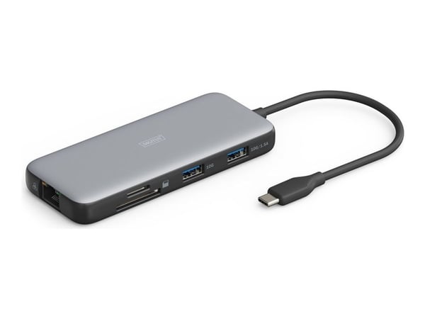 DIGITUS - Dockningsstation - USB-C 3.2 Gen 2 - HDMI - 1GbE