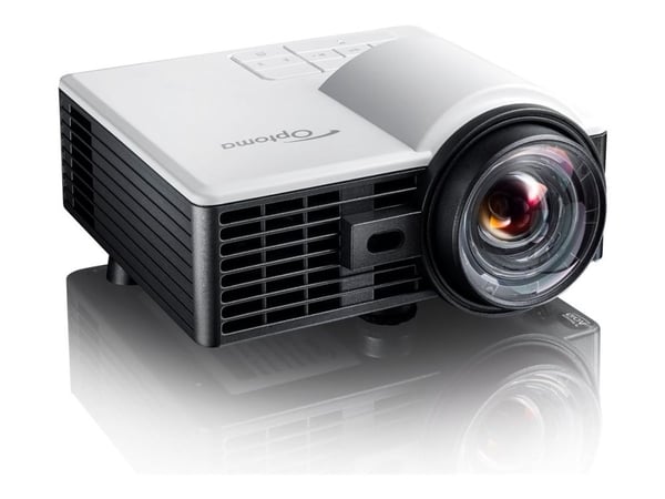 Optoma ML1050STi - DLP-projektor - LED - 3D - 1000 lumen - WXGA (1280 x 800) - 16:10 - 720p - kortkast fast linse - hvit, grå