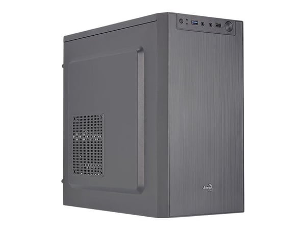 AeroCool CS-108-S-BK-v1 - MT - micro ATX - ingen strömförsörjning (ATX) - svart - USB/ljud