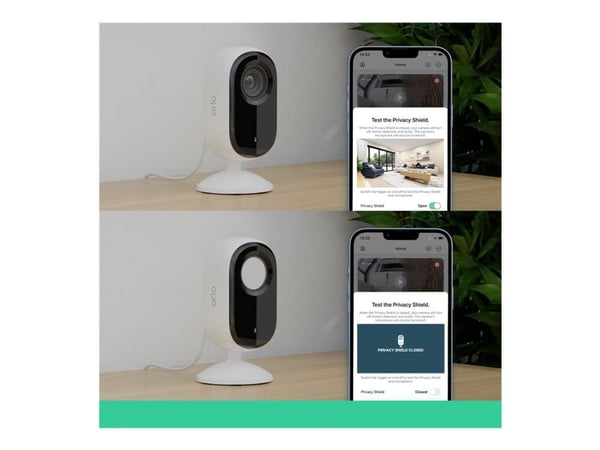 Arlo Essential Indoor 2K - Nettverksovervåkingskamera - innendørs - farge (Dag og natt) - 4 MP - 2560 x 1440 - lyd - trådløs - Wi-Fi - med Arlo Sec...