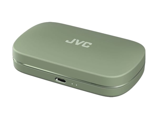 JVC HA-NP40T - True wireless-hodetelefoner med mikrofon - åpent øre - over-øret-montering - Bluetooth - grønn