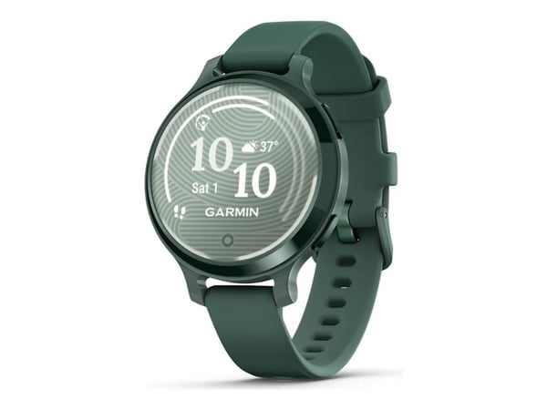 Garmin Lily 2 Active - Jaspergrön anodiserad aluminium - smart klocka med band - silikon - jaspergrön - handledsstorlek: 110-175 mm - monokrom - Bl...