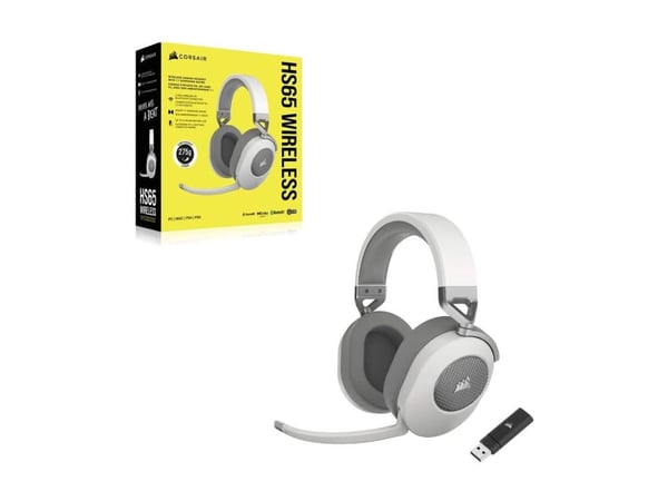 CORSAIR Gaming HS65 WIRELESS - Hodesett - full størrelse - trådløs - hvit