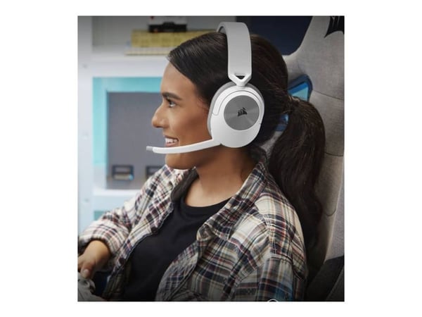CORSAIR Gaming HS55 WIRELESS - Hodesett - full størrelse - 2,4 GHz - trådløs - hvit