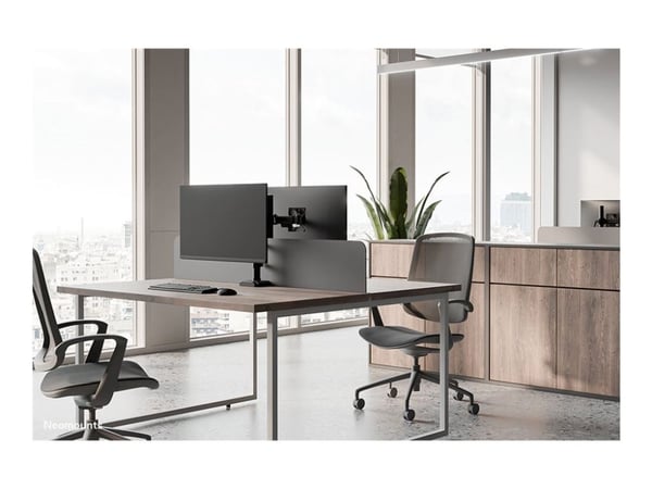 Neomounts DS60-600BL1 - Monteringssett (skjermarm, maljeklemme) - full bevegelse - for Skjerm - stål - svart - skjermstørrelse: 10"-32" - skrivebor...