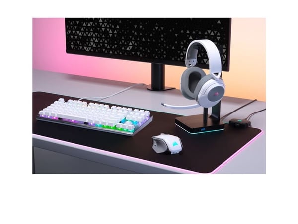 CORSAIR Gaming HS55 WIRELESS - Hodesett - full størrelse - 2,4 GHz - trådløs - hvit