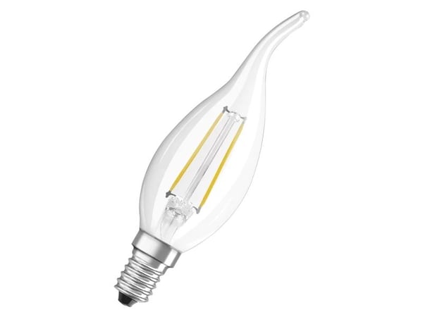 OSRAM LED SUPERSTAR - LED-filamentlyspære - form: BA35 - klar finish - E14 - 4 W (ekvivalent 40 W) - klasse E - varmt hvitt lys - 2700 K