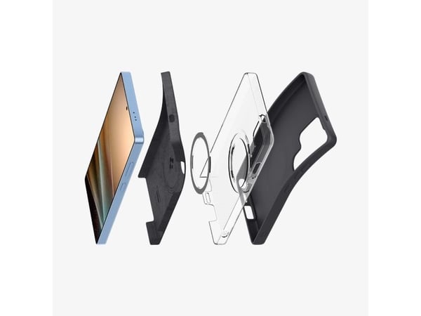 Spigen Silicone Fit (MagFit), Deksel, Samsung, Galaxy S25 Ultra, 17,5 cm (6,9"), Sort