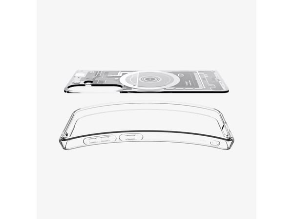 Leveres med Spigen Ultra Hybrid Mag MagSafe til Samsung Galaxy S25 hvit