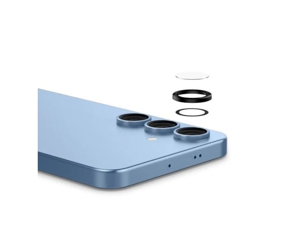 Spigen Glas.tR EZ Fit Optik Pro, Samsung, Galaxy S25, Støvresistent, Ripebestandig, Sort, Gjennomsiktig, 2 stykker