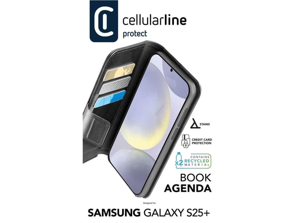Cellularline 8018080491313, Folio, Samsung, Galaxy S25+, 17,3 cm (6.82"), Svart