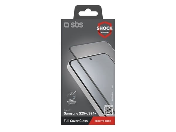 SBS TESCRFCSAS25P, Samsung, Galaxy S25+, S24+, Støtbestandig, Slagbestandig, Ripebestandig, Sort, Gjennomsiktig, 1 stykker