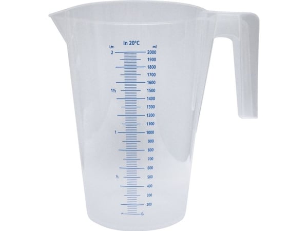 Målebæger 0.5 ltr Åben hank Blød plastik PP