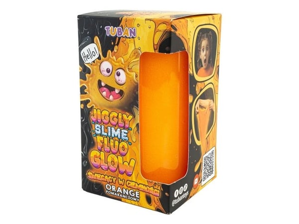Tuban Jiggly Slime - Glow in the Dark Slime - Oransje (430 g)