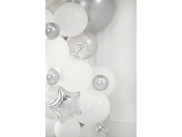 Silver glans ballong, 50 st