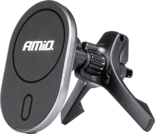 AMiO mobilholder til bil med induksjonslader for lufting my mag 15W AMIO-03770