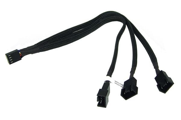 Phobya 4Pin PWM - 3x 4Pin PWM 30cm, Molex (4-pin), Molex (4-pin), Hanstik, Hunstik, 90°, lajittelu