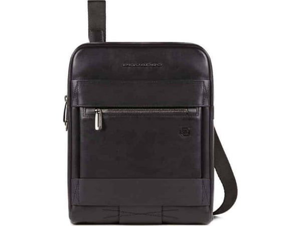 Piquadro, Obidos, Leather, Small, Crossbody Bag, Black, 22 x 28 x 5 cm, For Men