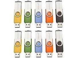Intenso Basic Line, 8 GB, USB A-tyyppi, 2.0, 28 MB/s, Taittuva, musta, Sininen, Vihreä, Oranssi, Keltainen