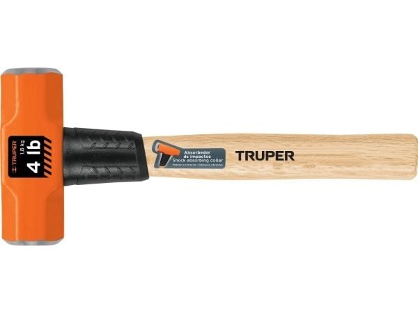 Hammare med åttkantigt huvud. 30,5cm, 1800g, ekhandtag med Truper® termoplastiskt skydd Hammare med åttkantigt huvud. 30,5cm, 1800g, ekhandtag med Truper® termoplastiskt skydd