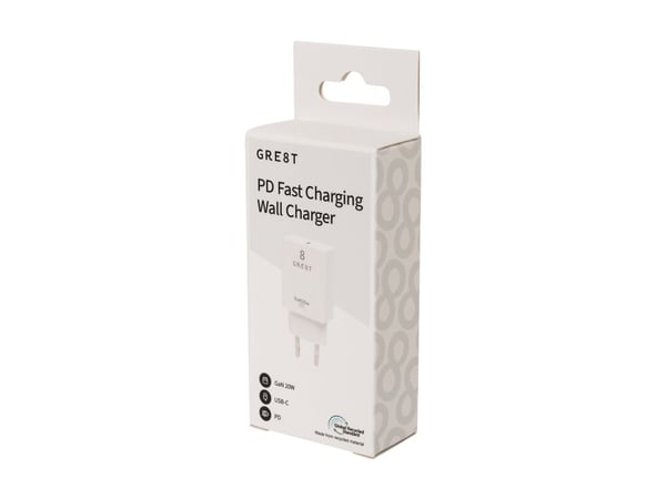 GRE8T GRS PD WALLCHARGER       CHAR USB-C 20W WHITE B2B