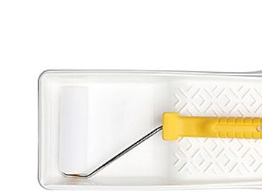 Anza minirullesæt glat 10cm - Basic (Soft) t/glatte flader, m/malebakke, minirulle & skaft