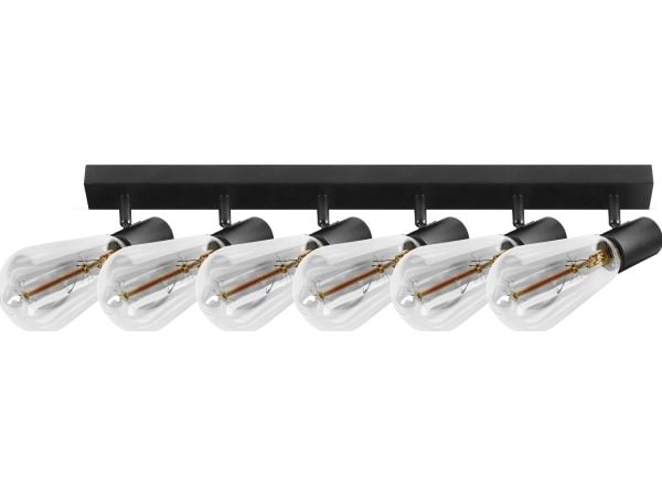 Taklampe Orno RIO SP 6, E27 maks. 6x60W, IP20, sort