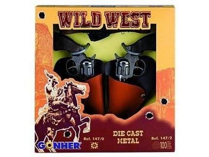 Cowboy revolvrar med hölster 2 st GONHER 147/0