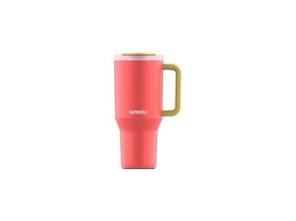 Termokrus med teleskopisk sugerør Kambukka Rio Tumbler 950ml Pink Papaya