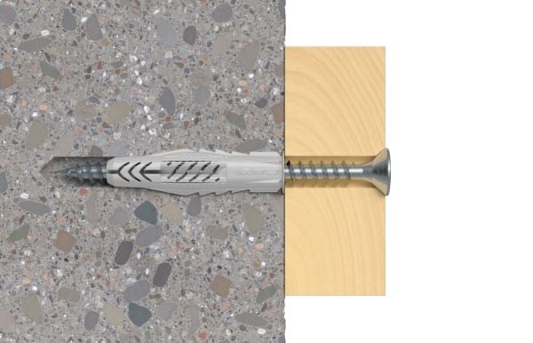 UX R 10X60 nylonpluggar med krage - (25 st.)
