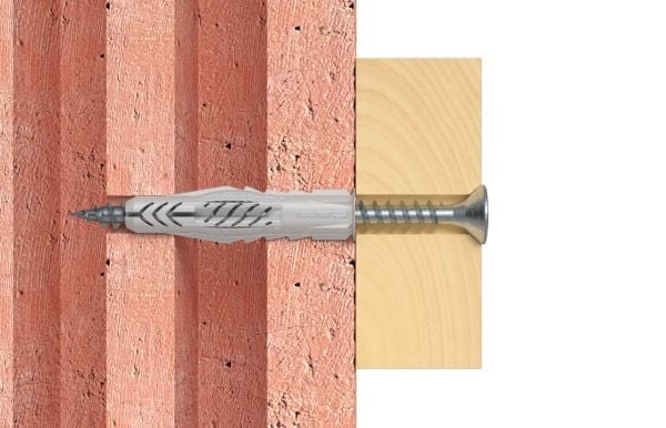 UX R 10X60 nylonpluggar med krage - (25 st.)