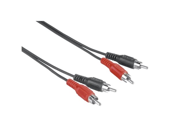 Hama 00205085, 2 x RCA, Hankjønn, 2 x RCA, Hankjønn, 1,5 m, Svart