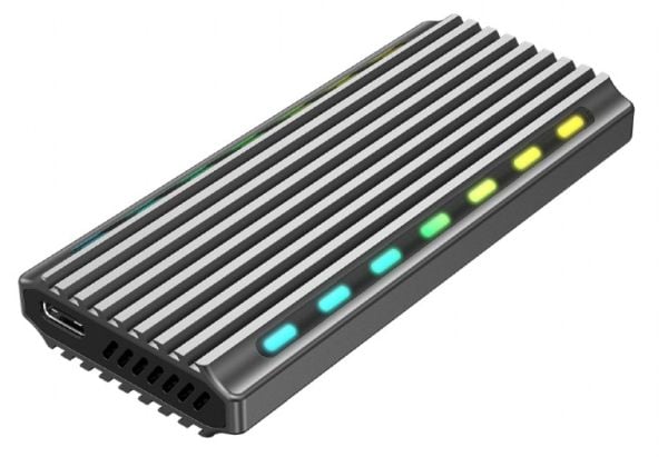 Gembird EE2280-U3C-03, SSD-kotelo, M.2, SATA, 10 Gbit/s, USB-liitettävyys, musta